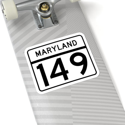 MD Route 149 (Maryland) (Road Sign) STICKER Vinyl Kiss-Cut Decal