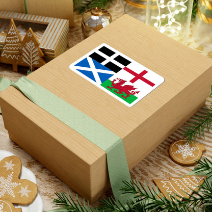 Flags of Cornwall England Scotland and Wales (England) STICKER Vinyl Kiss-Cut Decal