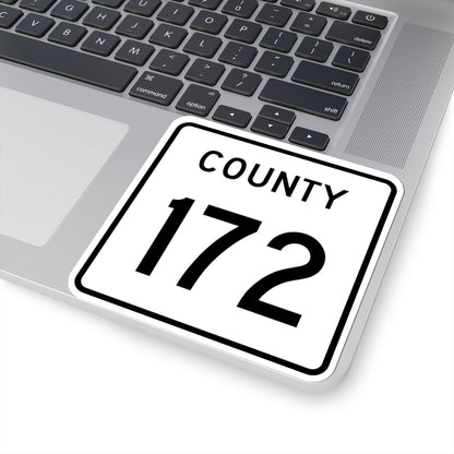 County 172 square (Minnesota) (Road Sign) STICKER Vinyl Kiss-Cut Decal