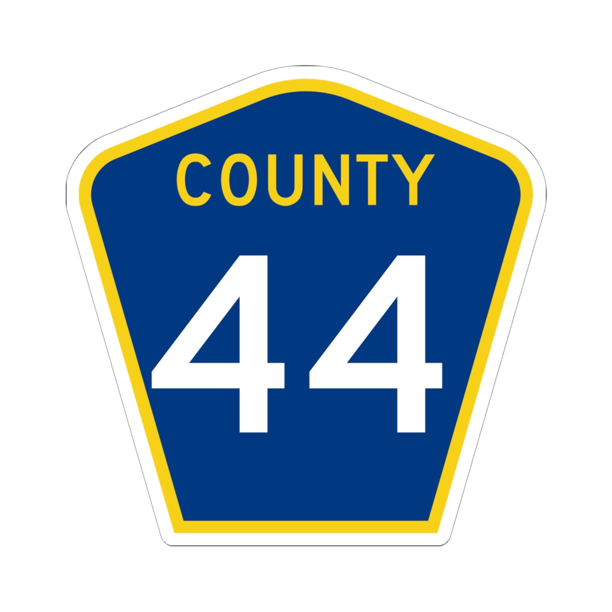 County 44 MN (Minnesota) (Road Sign) STICKER Vinyl Kiss-Cut Decal