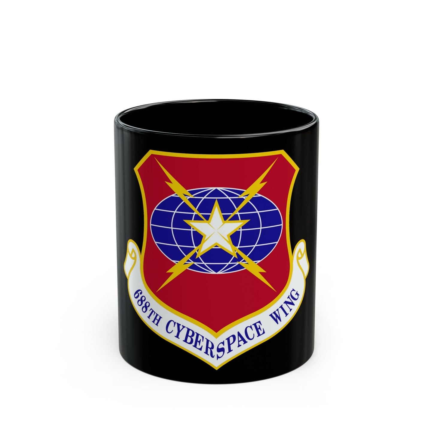 688 Cyberspace Wing ACC (U.S. Air Force) Black Coffee Mug-11oz-The Sticker Space