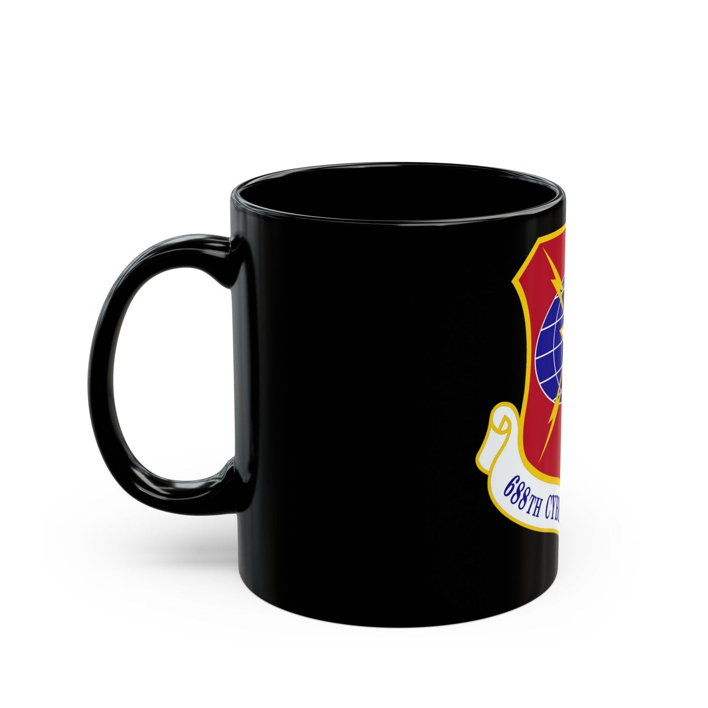 688 Cyberspace Wing ACC (U.S. Air Force) Black Coffee Mug-The Sticker Space