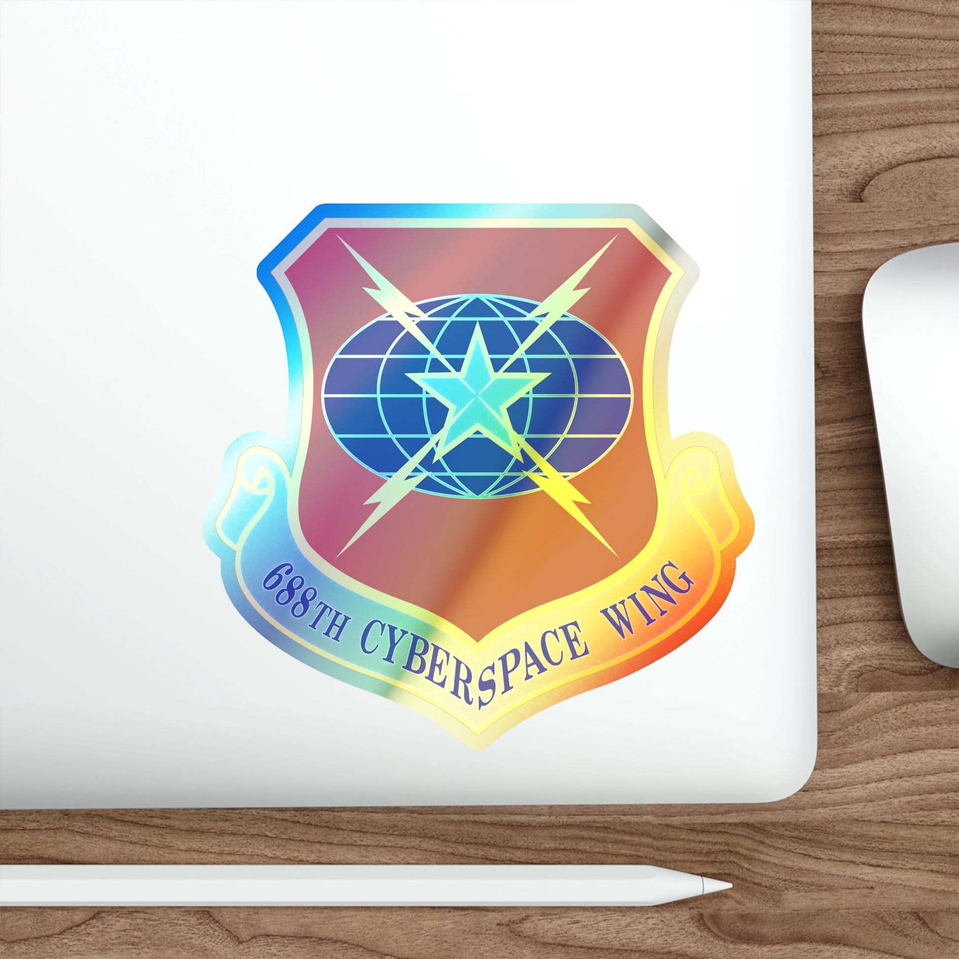 688 Cyberspace Wing ACC (U.S. Air Force) Holographic STICKER Die-Cut Vinyl Decal-The Sticker Space