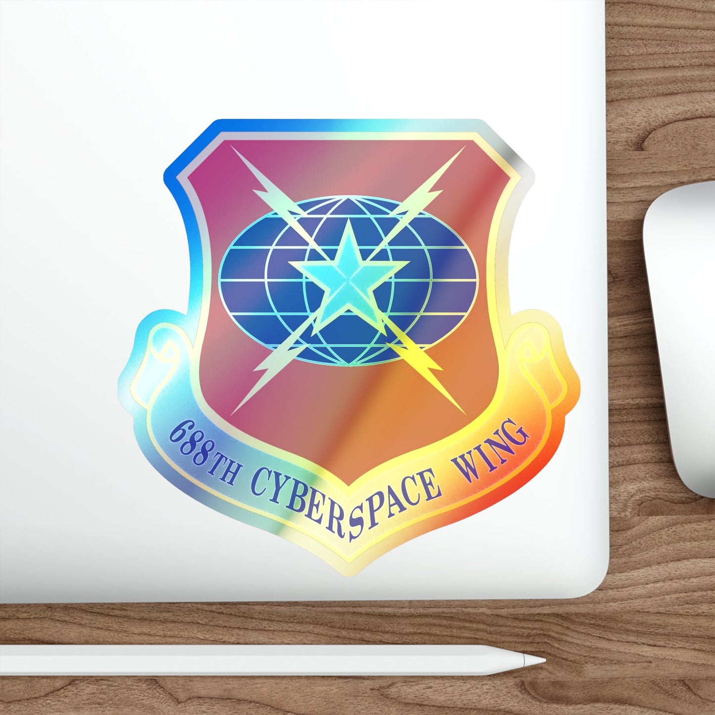 688 Cyberspace Wing ACC (U.S. Air Force) Holographic STICKER Die-Cut Vinyl Decal-The Sticker Space