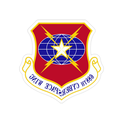 688 Cyberspace Wing ACC (U.S. Air Force) REVERSE PRINT Transparent STICKER-3" × 3"-The Sticker Space