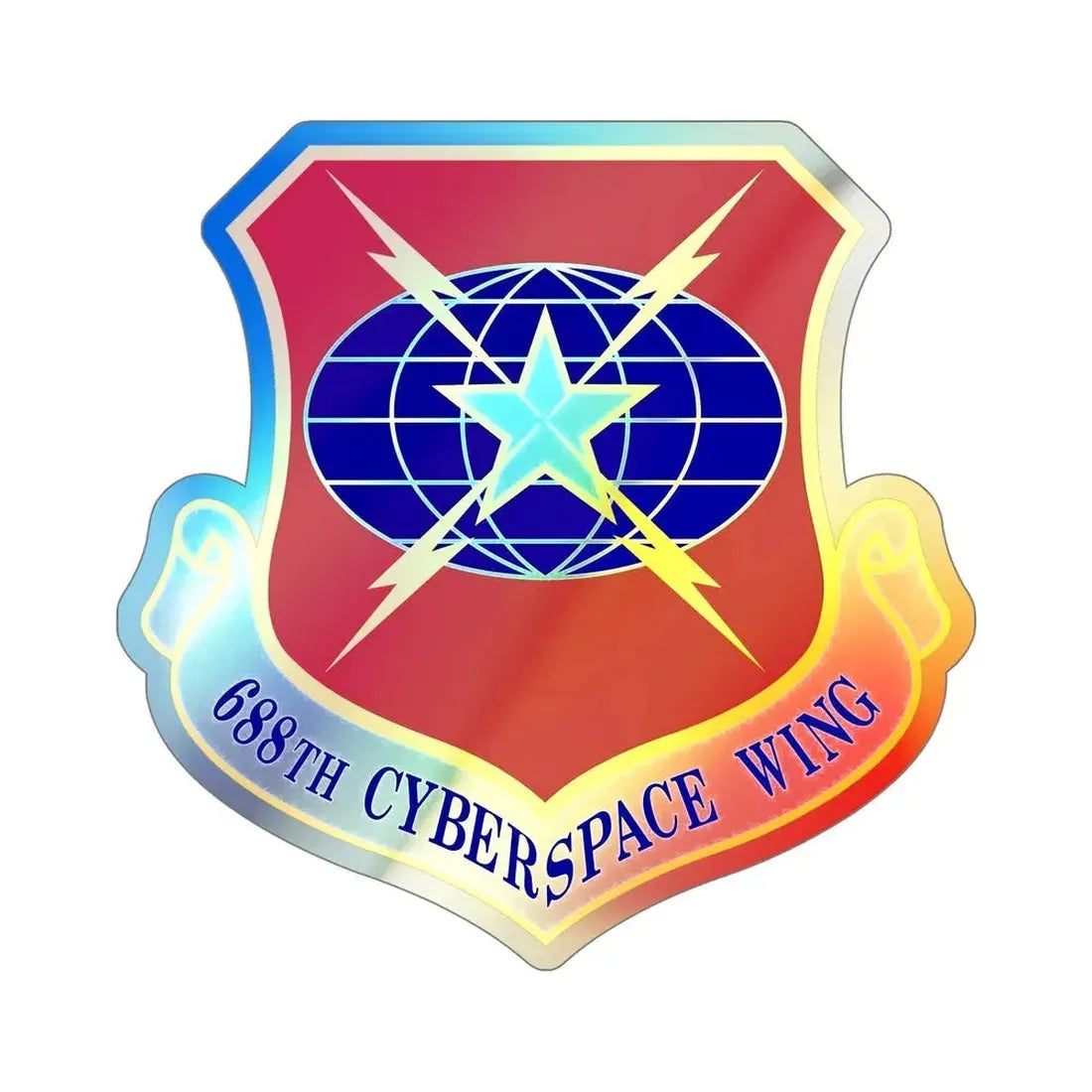688 Cyberspace Wing ACC (U.S. Air Force) Holographic STICKER Die-Cut Vinyl Decal - The Sticker Space