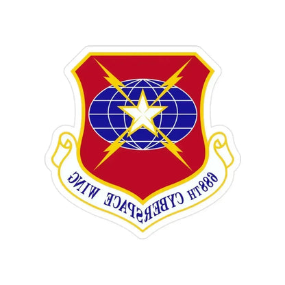 688 Cyberspace Wing ACC (U.S. Air Force) REVERSE PRINT Transparent Die-Cut STICKER 2 Inch Die-Cut Transparent - The Sticker Space