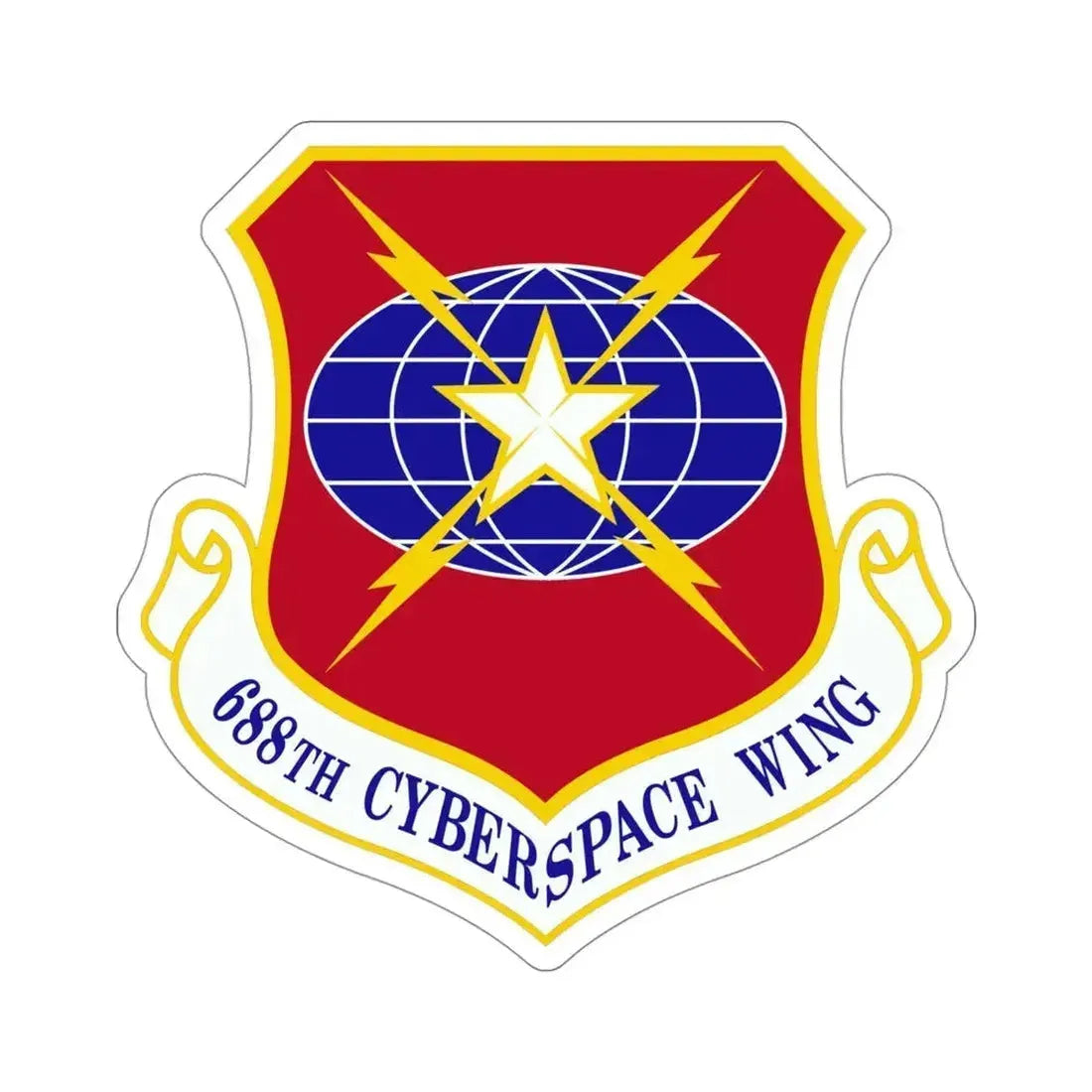 688 Cyberspace Wing ACC (U.S. Air Force) STICKER Vinyl Die-Cut Decal 4 Inch - The Sticker Space