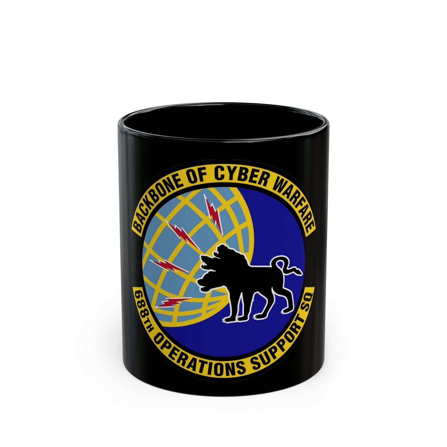 688 Operations Support Squadron ACC (U.S. Air Force) Black Coffee Mug-11oz-The Sticker Space