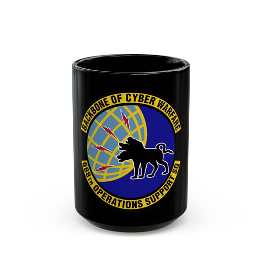 688 Operations Support Squadron ACC (U.S. Air Force) Black Coffee Mug-15oz-The Sticker Space