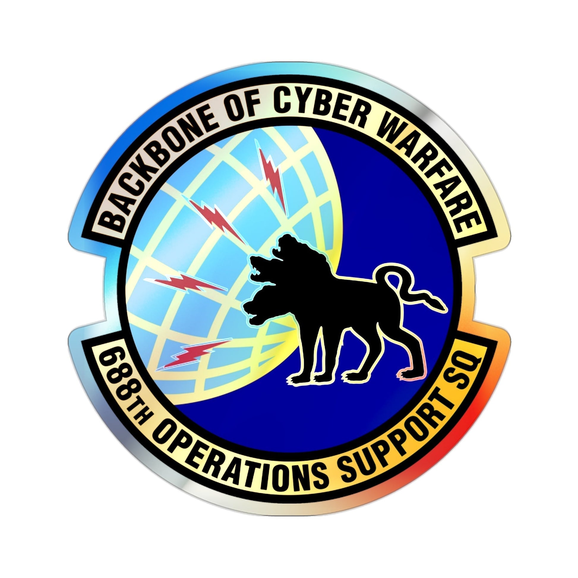 688 Operations Support Squadron ACC (U.S. Air Force) Holographic STICKER Die-Cut Vinyl Decal-2 Inch-The Sticker Space