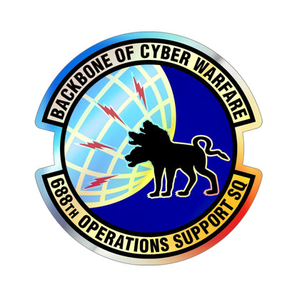 688 Operations Support Squadron ACC (U.S. Air Force) Holographic STICKER Die-Cut Vinyl Decal-4 Inch-The Sticker Space