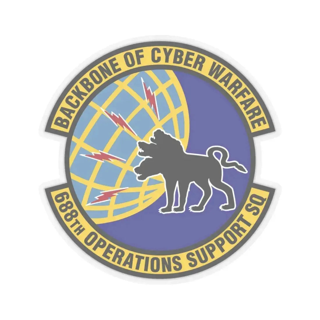 688 Operations Support Squadron ACC (U.S. Air Force) STICKER Vinyl Kiss-Cut Decal 3 Inch Transparent - The Sticker Space