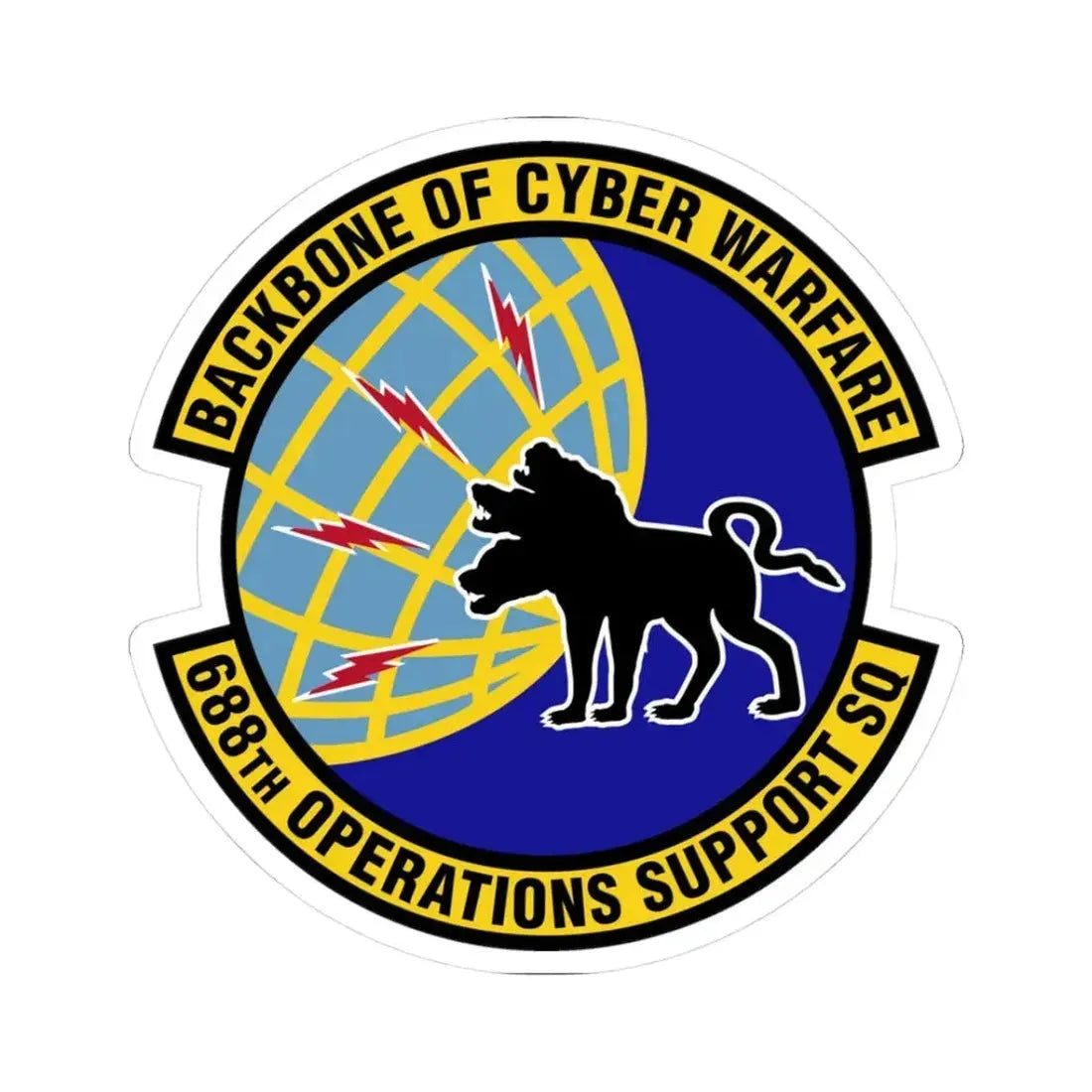 688 Operations Support Squadron ACC (U.S. Air Force) STICKER Vinyl Kiss-Cut Decal 3 Inch White - The Sticker Space