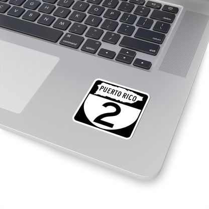 PR old 2 (Puerto Rico) (Road Sign) STICKER Vinyl Kiss-Cut Decal