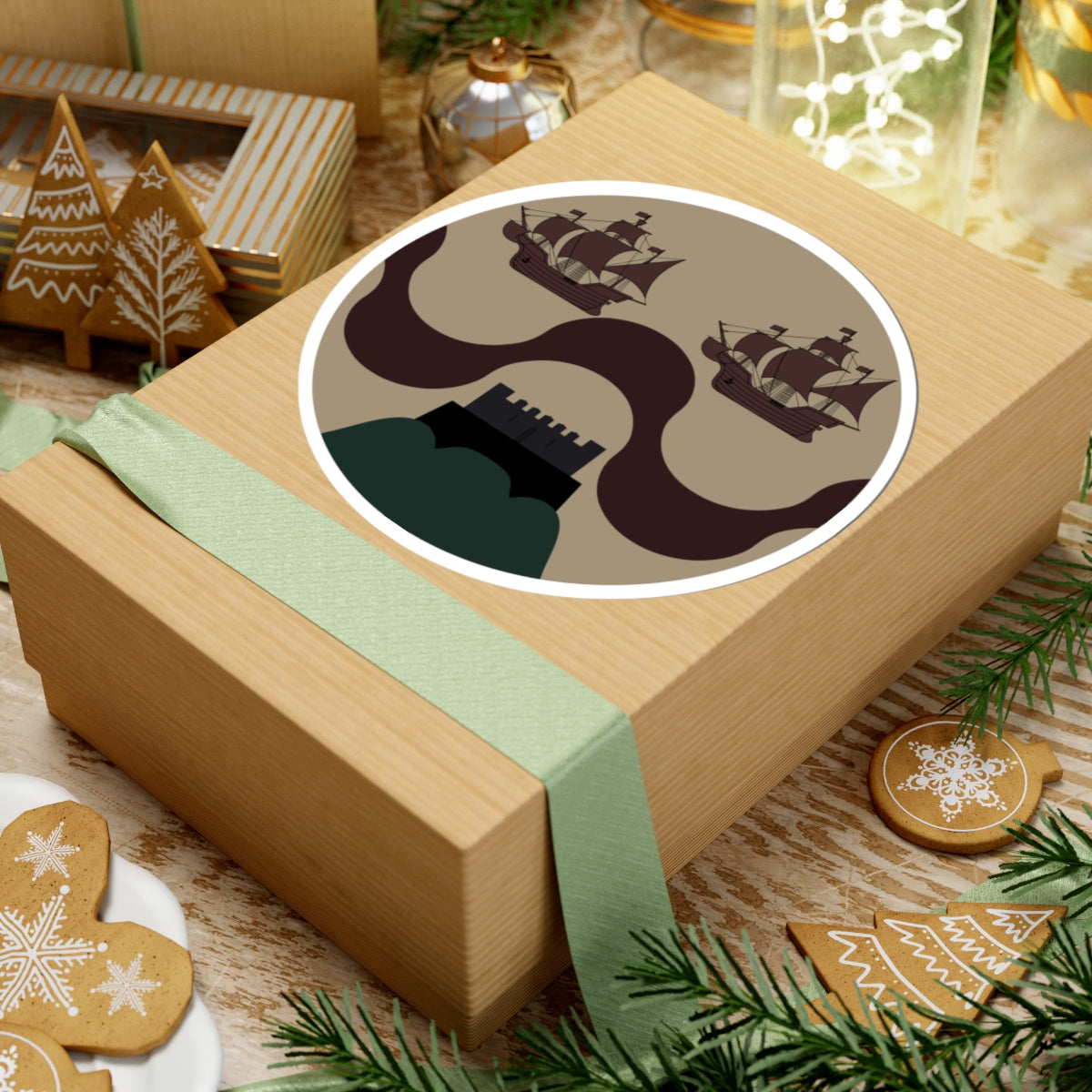 Badge of Bombay Presidency (India) (Coat of Arms) STICKER Vinyl Kiss-Cut Decal