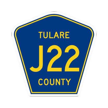 Tulare County J22 (California) (Road Sign) STICKER Vinyl Kiss-Cut Decal