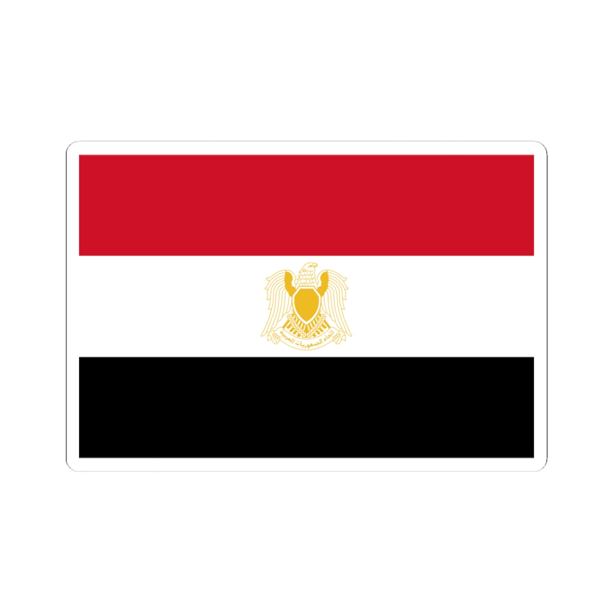 Flag of Syria 1972-1980 (Syria) STICKER Vinyl Kiss-Cut Decal