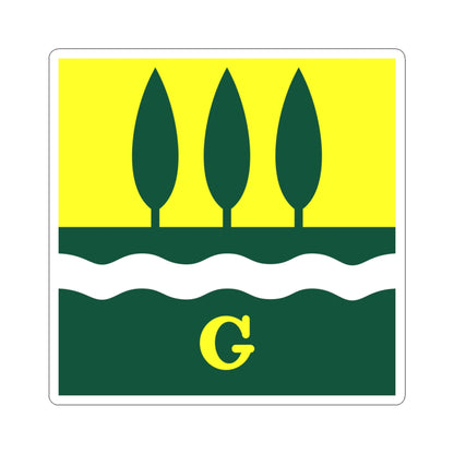 CHE Grunau ZH Flag (Switzerland) STICKER Vinyl Kiss-Cut Decal
