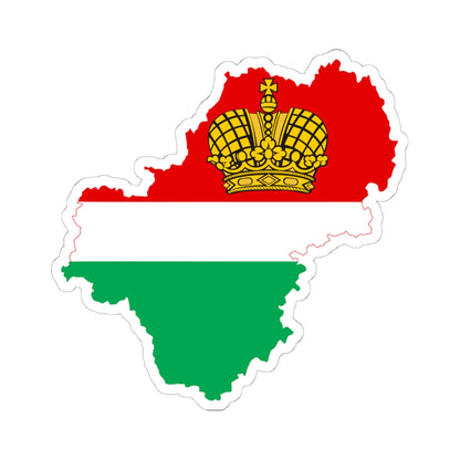 Flag-map of Kaluga Oblast (Russia) STICKER Vinyl Kiss-Cut Decal