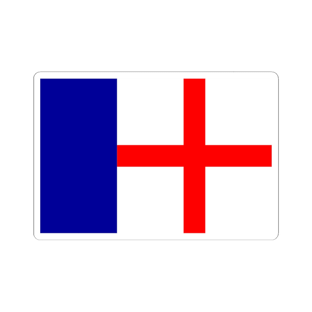 Flag of Cargese (France) STICKER Vinyl Kiss-Cut Decal