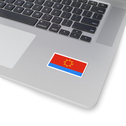 Flag of Polonne raion (Ukraine) STICKER Vinyl Kiss-Cut Decal