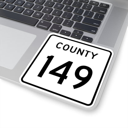 County 149 square (Minnesota) (Road Sign) STICKER Vinyl Kiss-Cut Decal
