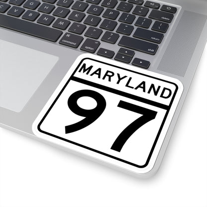 MD Route 97 (Maryland) (Road Sign) STICKER Vinyl Kiss-Cut Decal