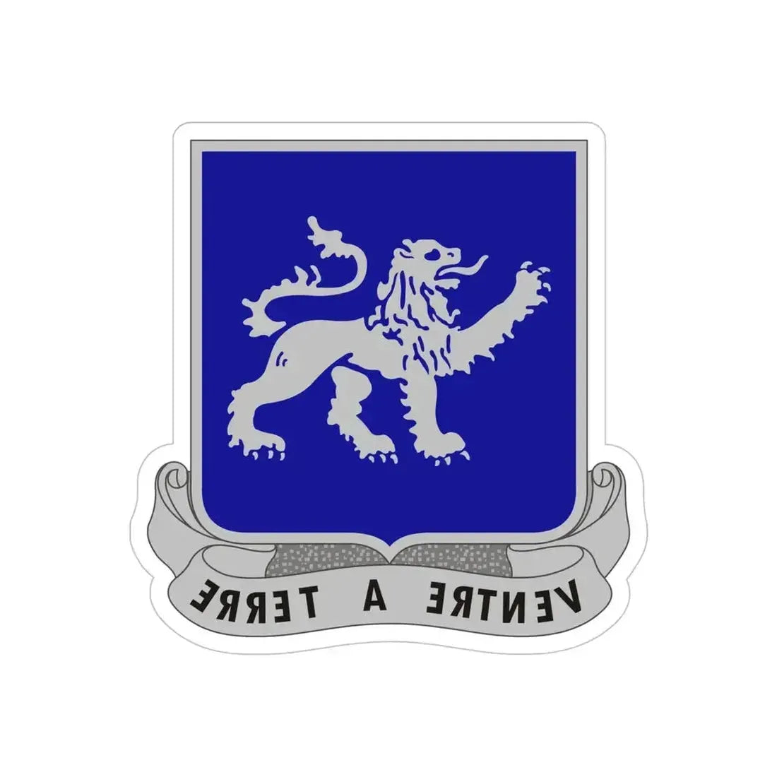 68th Armor Regiment (U.S. Army) REVERSE PRINT Transparent Die-Cut STICKER 5 Inch Die-Cut Transparent - The Sticker Space