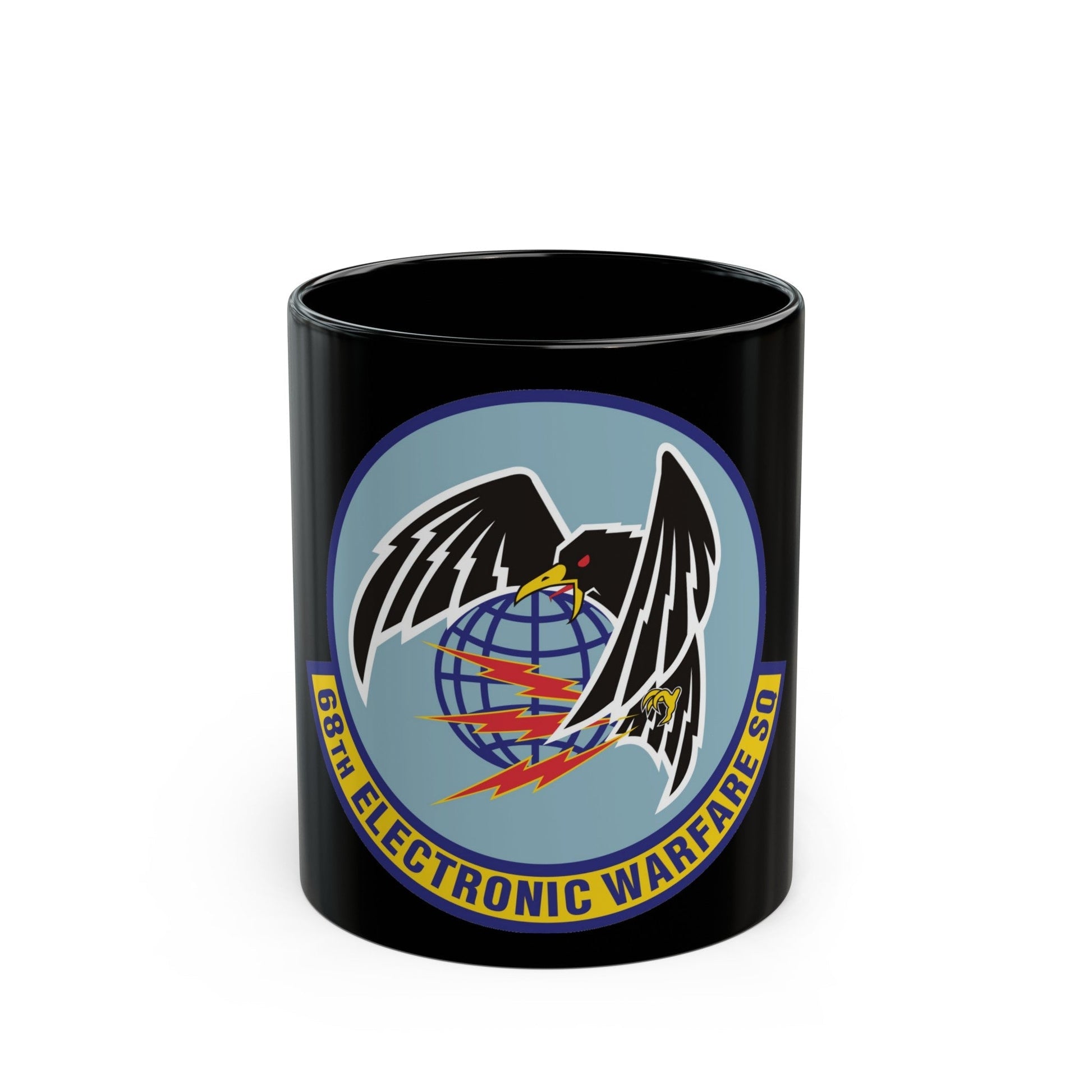 68th Electronic Warfare Squadron (U.S. Air Force) Black Coffee Mug-11oz-The Sticker Space