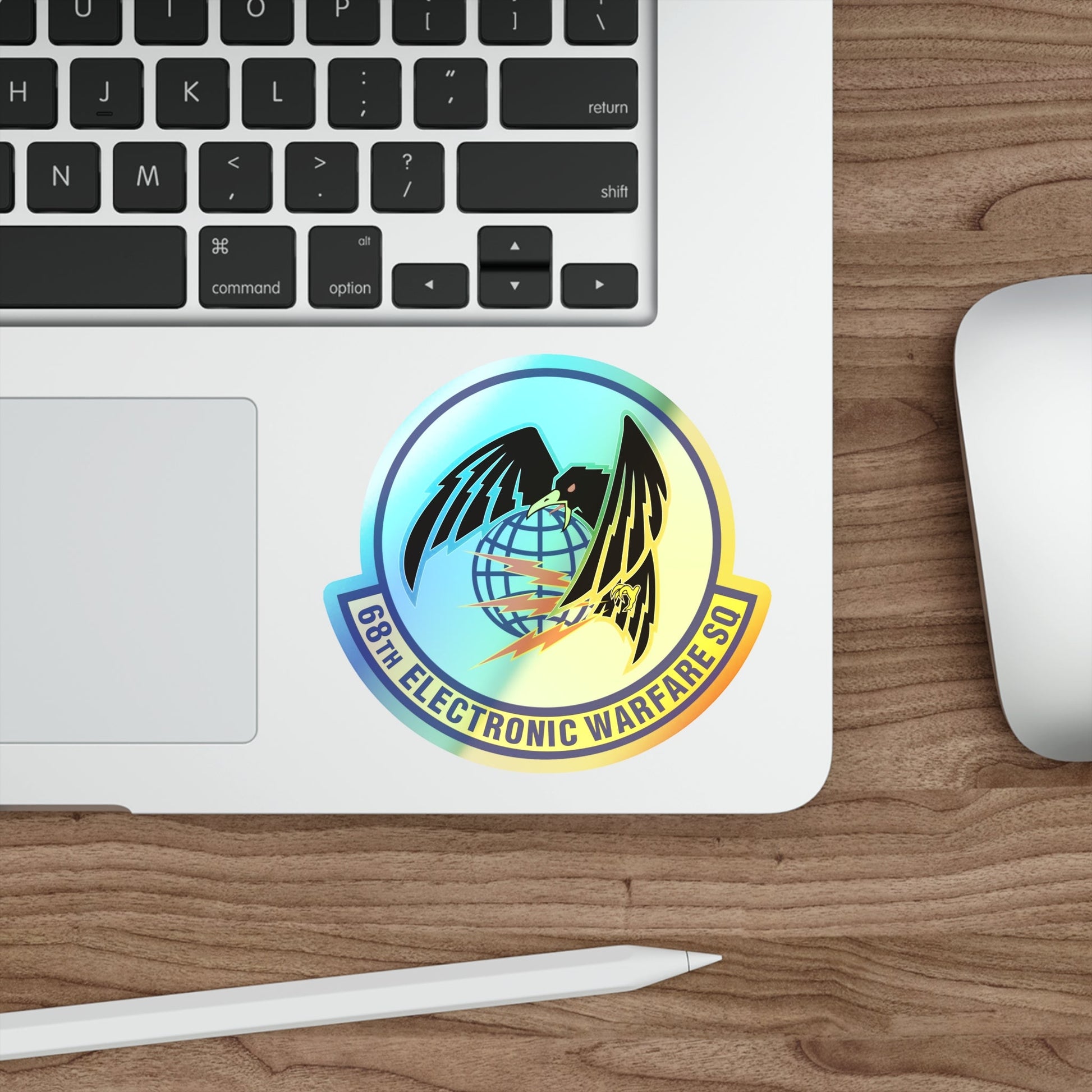 68th Electronic Warfare Squadron (U.S. Air Force) Holographic STICKER Die-Cut Vinyl Decal-The Sticker Space