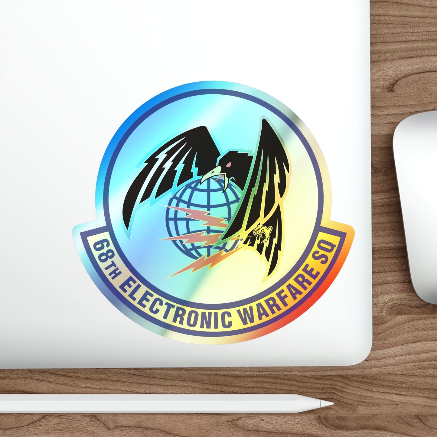 68th Electronic Warfare Squadron (U.S. Air Force) Holographic STICKER Die-Cut Vinyl Decal-The Sticker Space