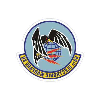 68th Electronic Warfare Squadron (U.S. Air Force) REVERSE PRINT Transparent Die-Cut STICKER - The Sticker Space