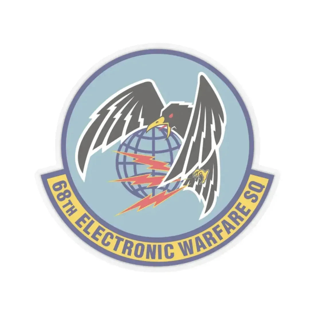 68th Electronic Warfare Squadron (U.S. Air Force) STICKER Vinyl Kiss-Cut Decal 2 Inch Transparent - The Sticker Space