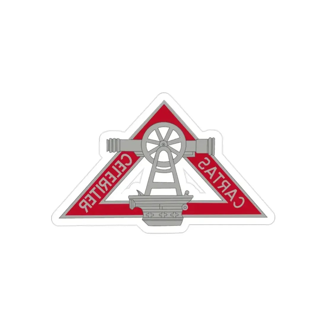 69 Engineer Company (U.S. Army) REVERSE PRINT Transparent Die-Cut STICKER - The Sticker Space