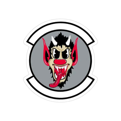 69 Fighter Squadron AFRC (U.S. Air Force) REVERSE PRINT Transparent Die-Cut STICKER 3 Inch Die-Cut Transparent - The Sticker Space