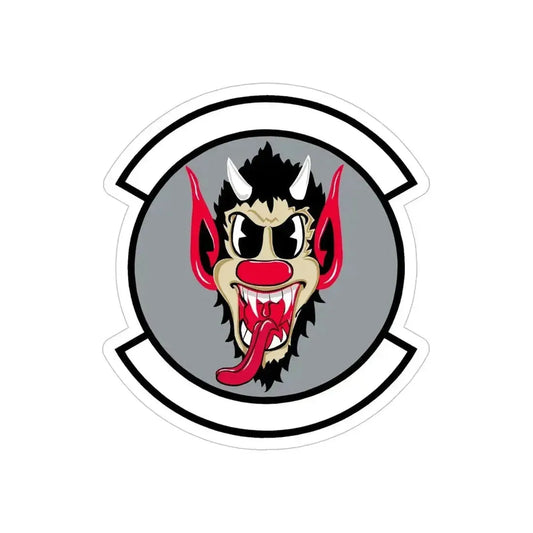 69 Fighter Squadron AFRC (U.S. Air Force) REVERSE PRINT Transparent Die-Cut STICKER 6 Inch Die-Cut Transparent - The Sticker Space