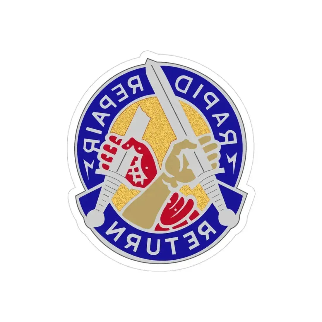 69 Maintenance Battalion (U.S. Army) REVERSE PRINT Transparent Die-Cut STICKER 3 Inch Die-Cut Transparent - The Sticker Space