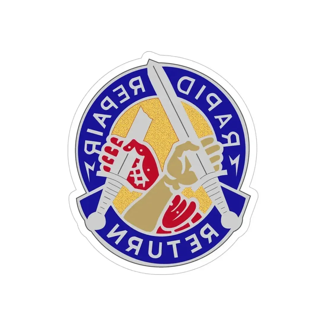 69 Maintenance Battalion (U.S. Army) REVERSE PRINT Transparent Die-Cut STICKER - The Sticker Space