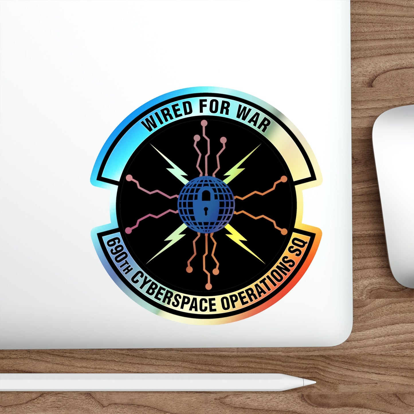 690 Cyberspace Operations Squadron AFSPC (U.S. Air Force) Holographic STICKER Die-Cut Vinyl Decal-The Sticker Space