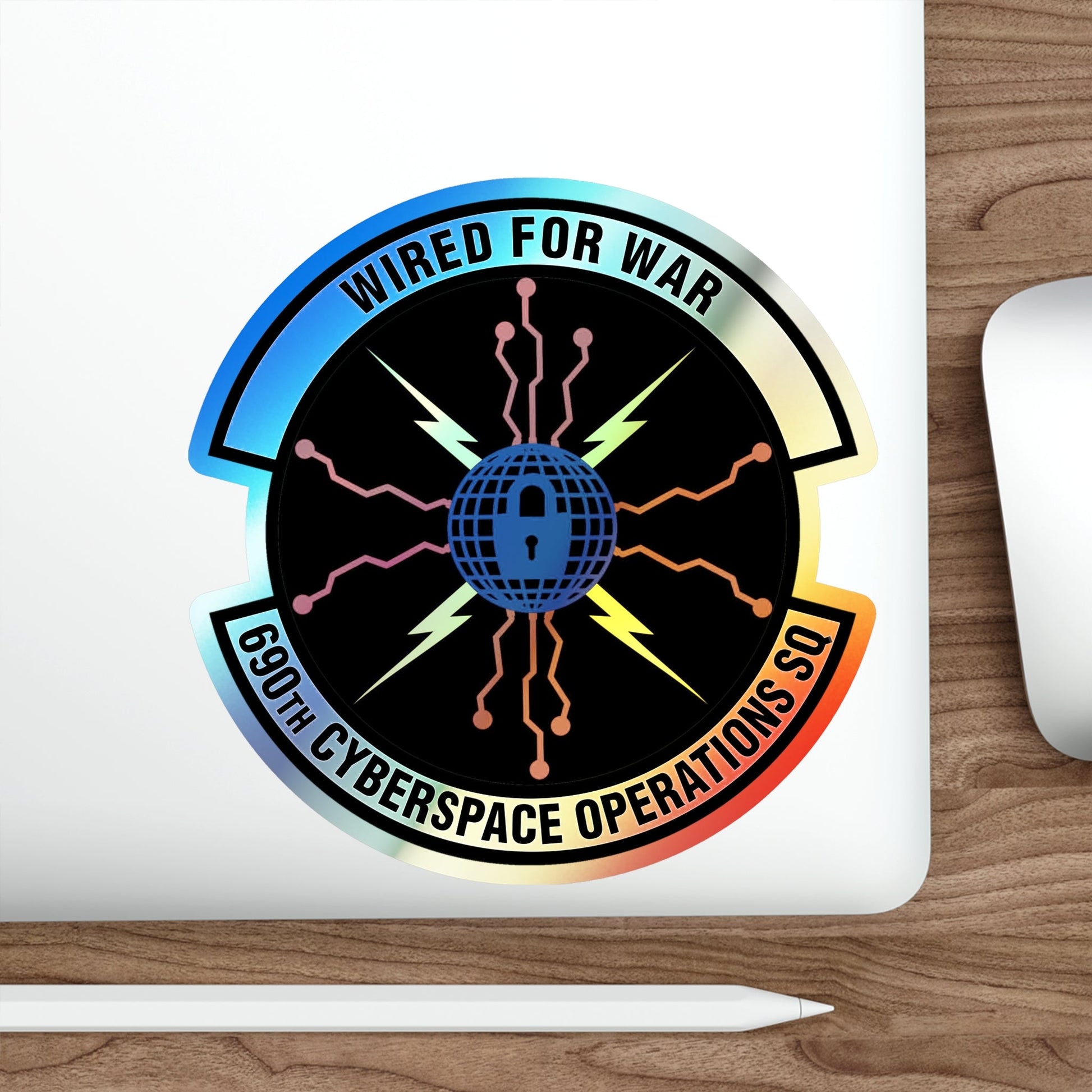 690 Cyberspace Operations Squadron AFSPC (U.S. Air Force) Holographic STICKER Die-Cut Vinyl Decal-The Sticker Space