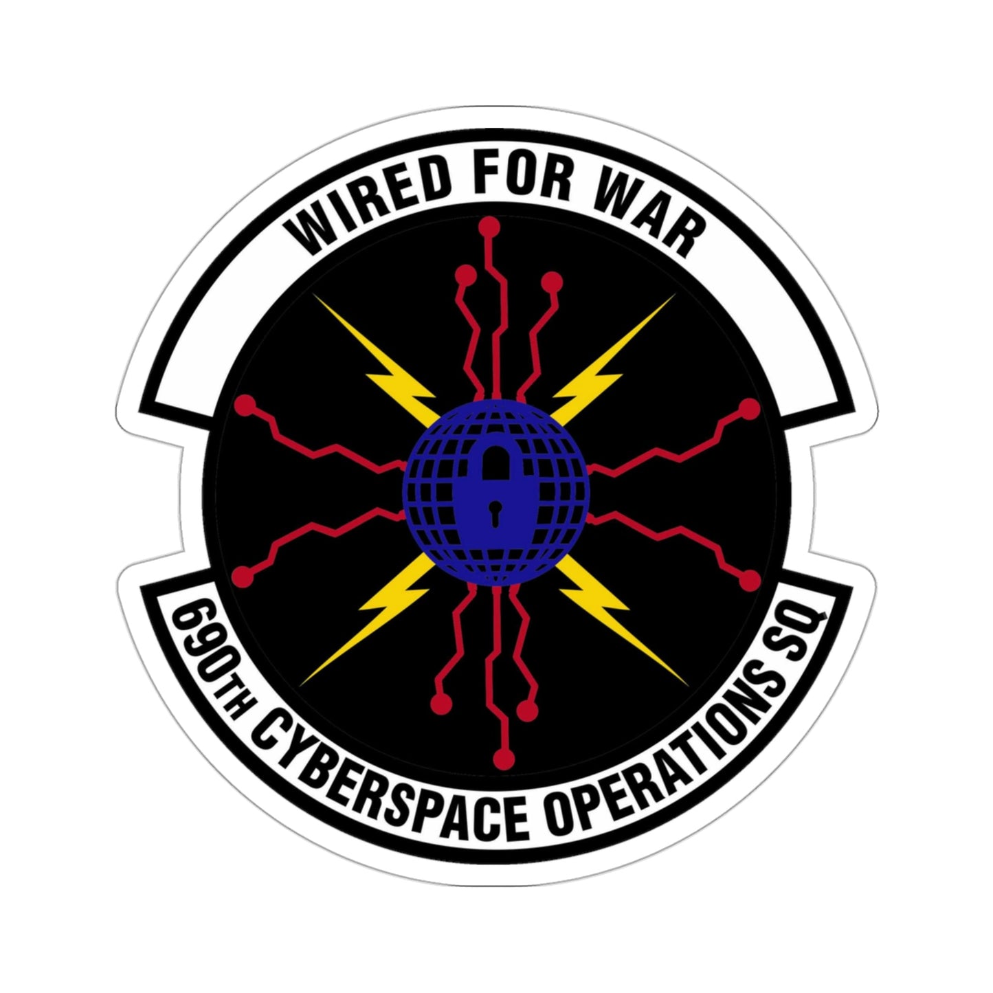 690 Cyberspace Operations Squadron AFSPC (U.S. Air Force) STICKER Vinyl Die-Cut Decal-3 Inch-The Sticker Space