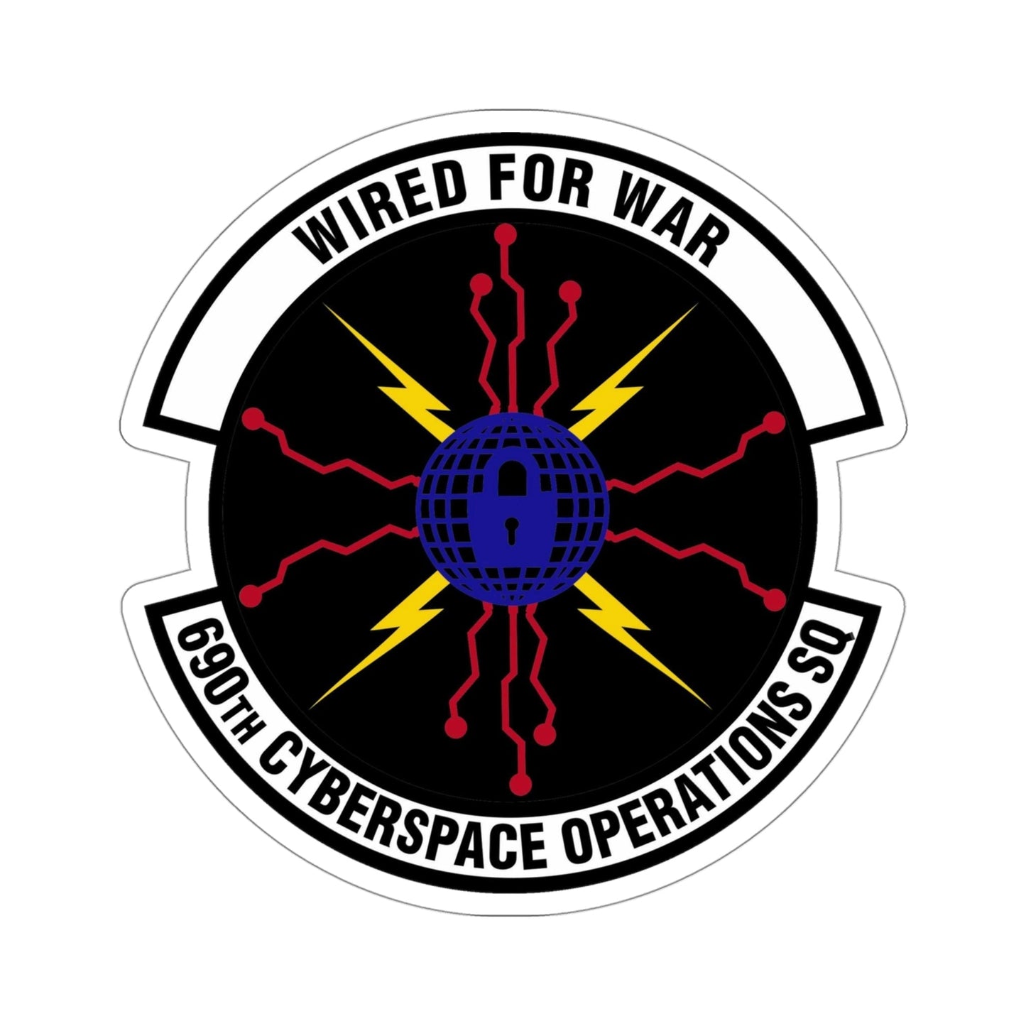 690 Cyberspace Operations Squadron AFSPC (U.S. Air Force) STICKER Vinyl Die-Cut Decal-4 Inch-The Sticker Space