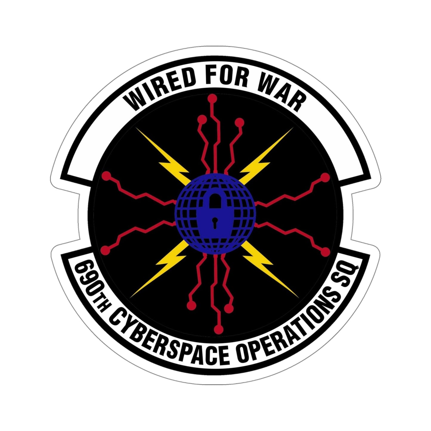 690 Cyberspace Operations Squadron AFSPC (U.S. Air Force) STICKER Vinyl Die-Cut Decal-5 Inch-The Sticker Space