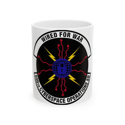 690 Cyberspace Operations Squadron AFSPC (U.S. Air Force) White Coffee Mug-11oz-The Sticker Space