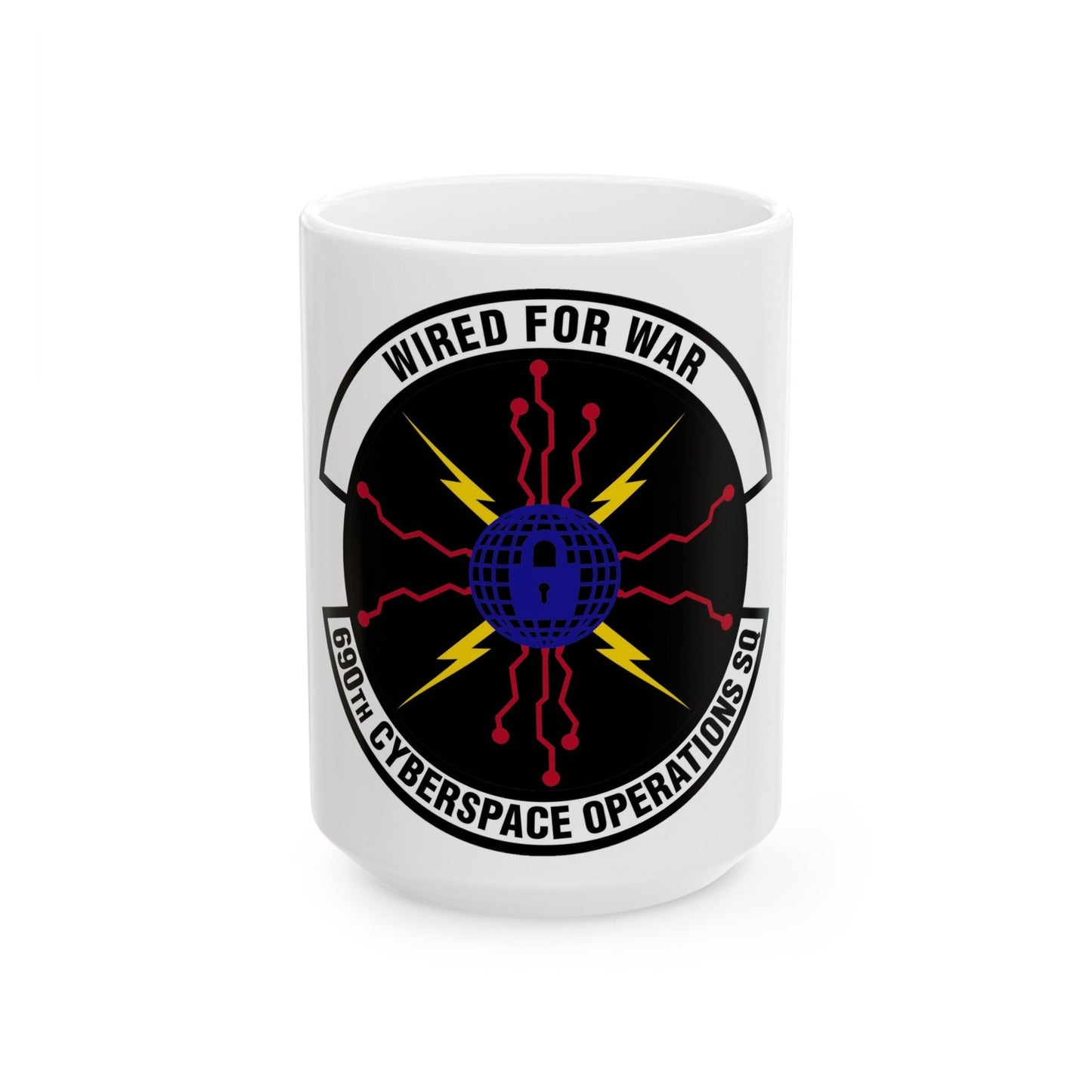 690 Cyberspace Operations Squadron AFSPC (U.S. Air Force) White Coffee Mug-15oz-The Sticker Space