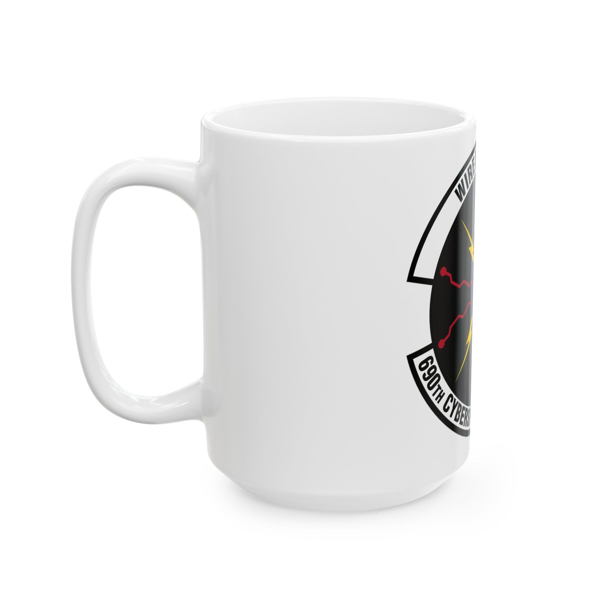 690 Cyberspace Operations Squadron AFSPC (U.S. Air Force) White Coffee Mug-The Sticker Space