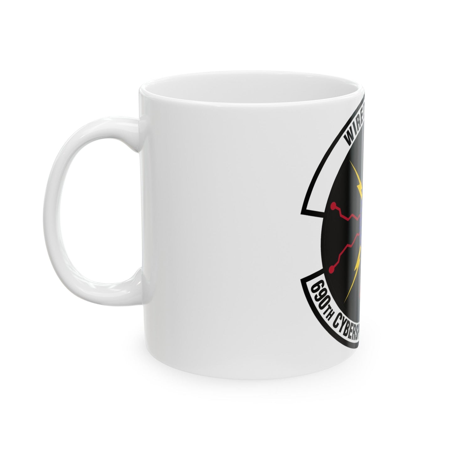 690 Cyberspace Operations Squadron AFSPC (U.S. Air Force) White Coffee Mug-The Sticker Space