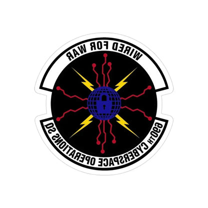 690 Cyberspace Operations Squadron AFSPC (U.S. Air Force) REVERSE PRINT Transparent Die-Cut STICKER - The Sticker Space