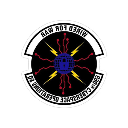 690 Cyberspace Operations Squadron AFSPC (U.S. Air Force) REVERSE PRINT Transparent Die-Cut STICKER - The Sticker Space